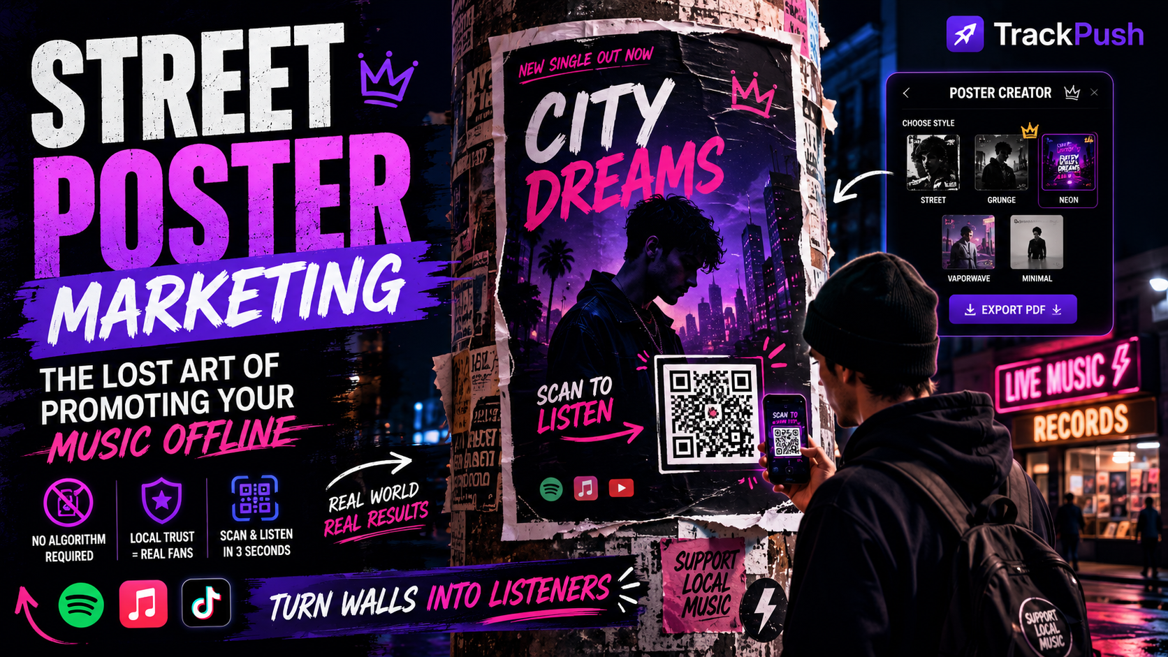 Street Poster Marketing: The Lost Art of Promoting Your Music Offline — TrackPush